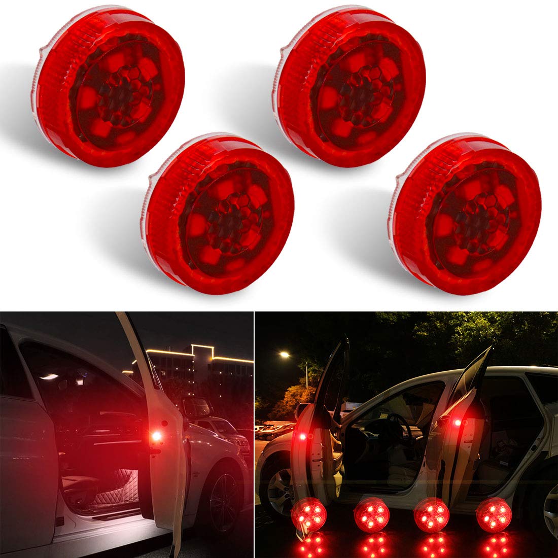 Feu de porte anti-collision clignotant à LED pour voiture