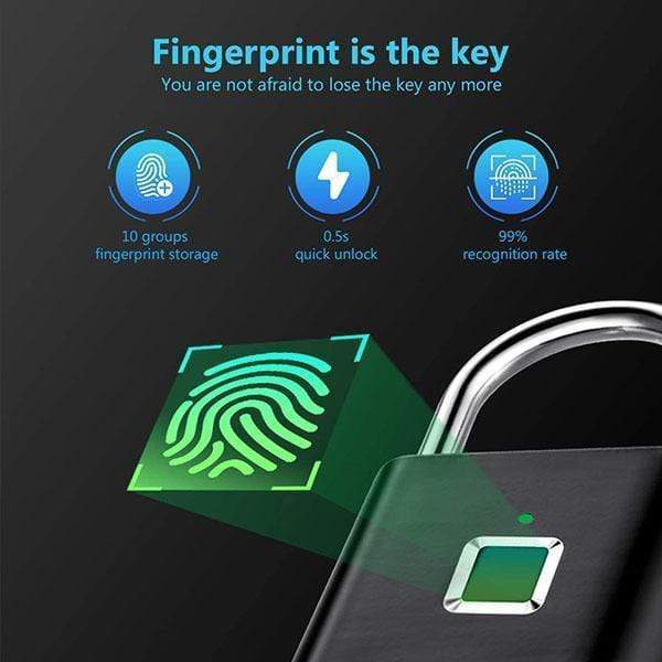 💥🔒 Cadenas à empreinte digitale - Ultra Robuste, Idéal pour Valises, Casiers et Portes