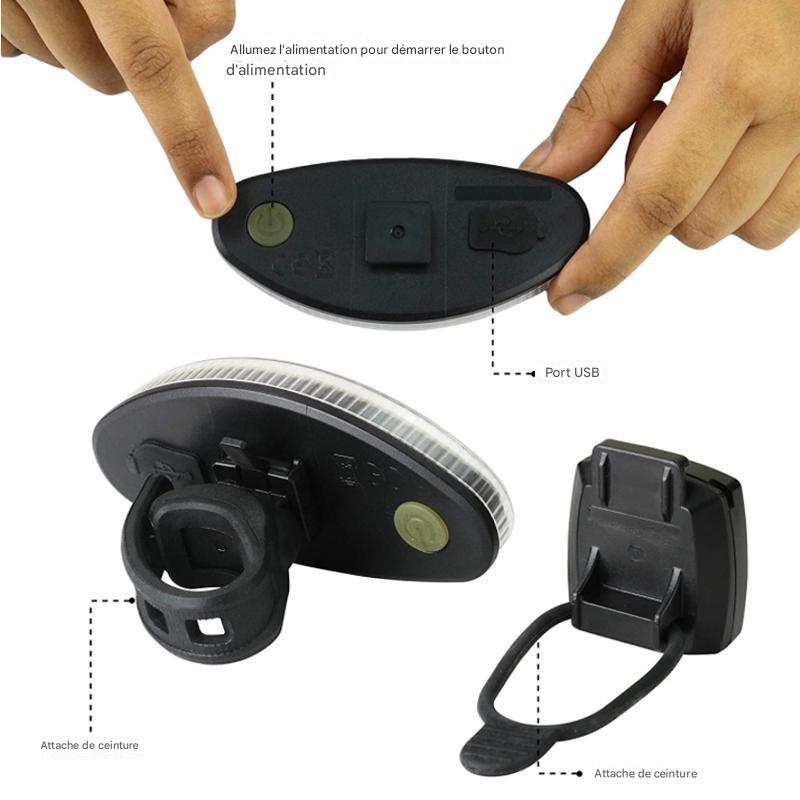 Feu arrière de vélo à LED avec télécommande sans fil