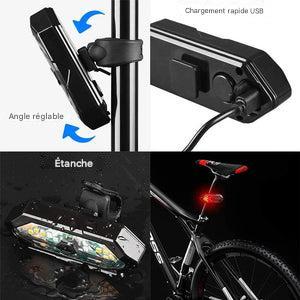 Feu arrière de vélo à LED avec télécommande sans fil