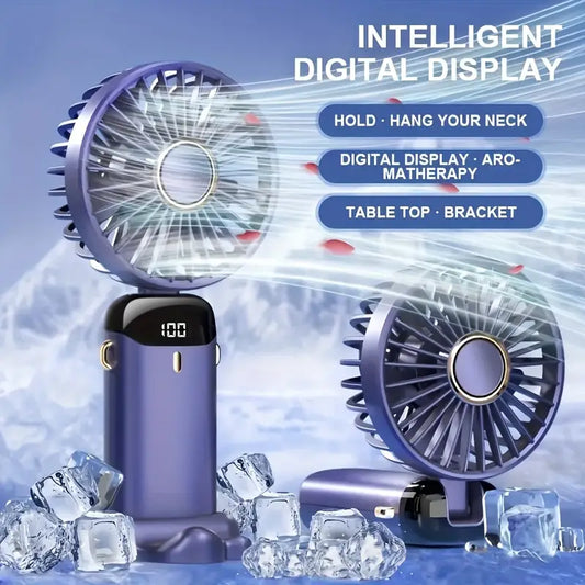Mini Ventilateur LED Portable Pliable , Fraîcheur, Fonctionnalité et Mobilité