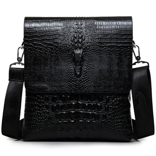 Sac à bandoulière en cuir PU motif Crocodile
