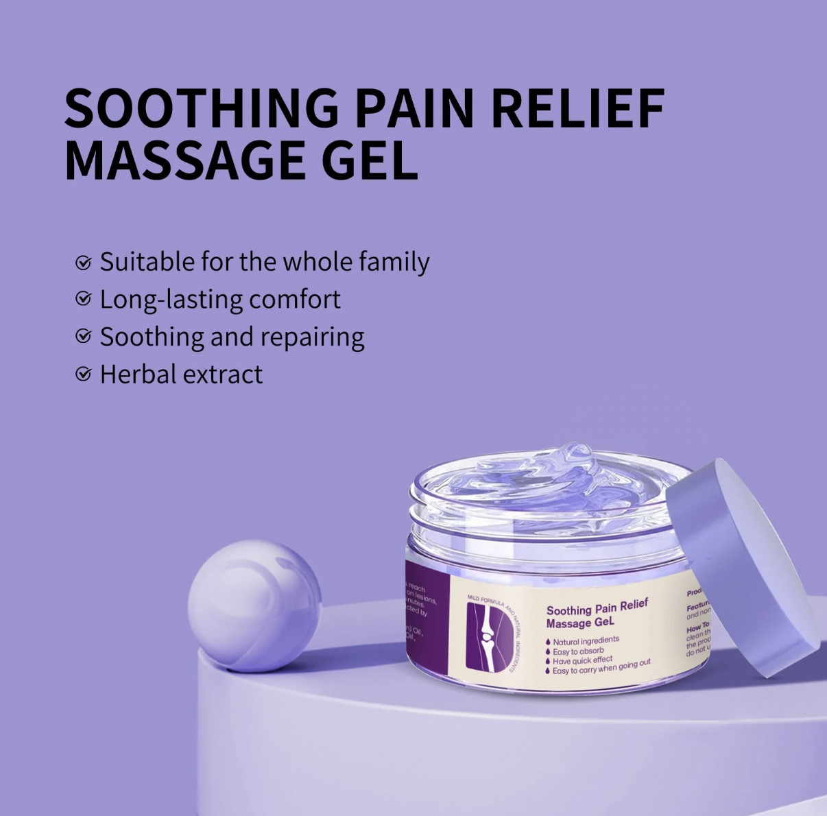 Gel de massage apaisant pour l'arthrite au curcuma et à l'huile d'émeu  👨‍⚕️