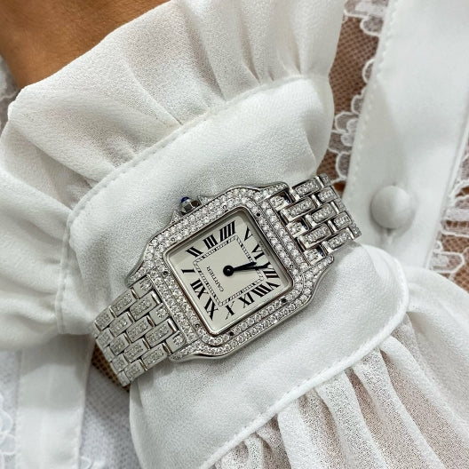Montre Panthère de Cartier en or blanc