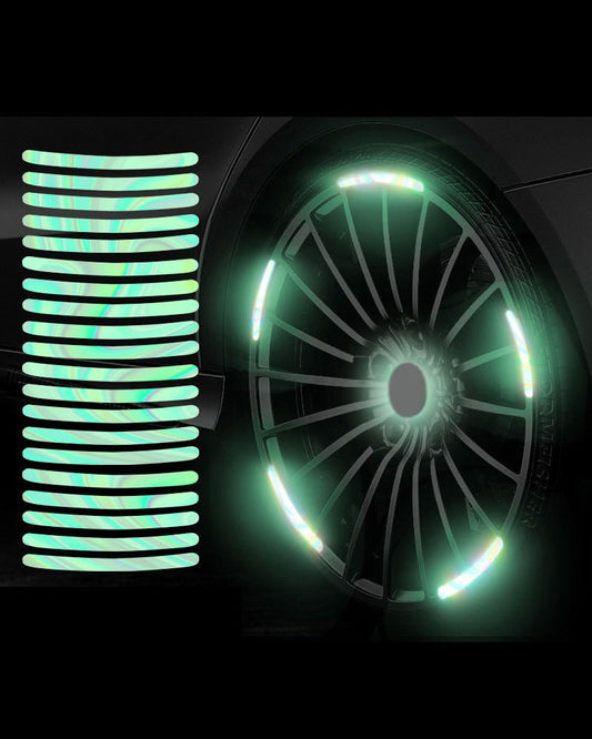 🚗Autocollants anti-collision pour pneus de voiture lumineux
