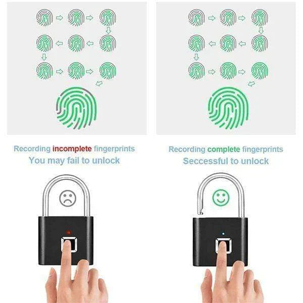 💥🔒 Cadenas à empreinte digitale - Ultra Robuste, Idéal pour Valises, Casiers et Portes