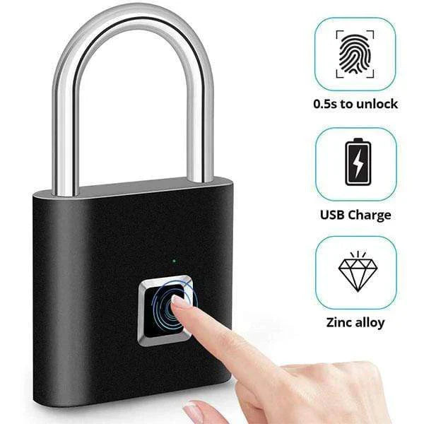 💥🔒 Cadenas à empreinte digitale - Ultra Robuste, Idéal pour Valises, Casiers et Portes