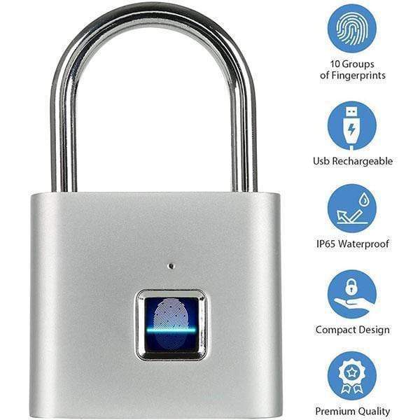 💥🔒 Cadenas à empreinte digitale - Ultra Robuste, Idéal pour Valises, Casiers et Portes