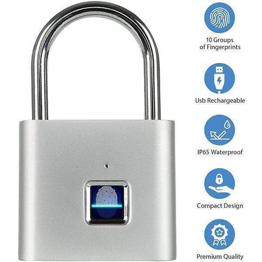 💥🔒 Cadenas à empreinte digitale - Ultra Robuste, Idéal pour Valises, Casiers et Portes